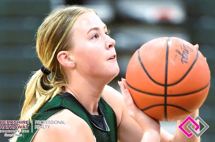 Megan Lind leads Lady Wave with 13 points in non-conference win over Indian Lake. (Gaylen Blosser photo)